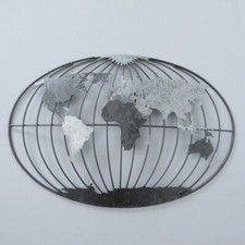 Wandbild Weltkarte Erde Oval