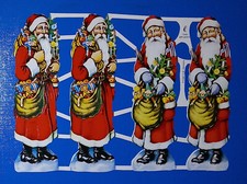 alter Glanzbilderbogen EF 7040 Weihnachten Weihnachtsmann Nikolaus