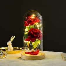 LED Ewige Rose im Glas für
