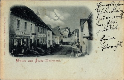 Mondschein floß kreis - ak,