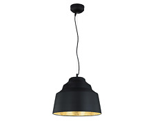 LED Pendelleuchte Pendellampe schwarz  NAPLES 376610302 Spiegelbruch gold