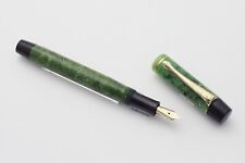 Soennecken 304 Malachit-grün Druckknopffüllhalter 14K flex M Goldfeder Vintage