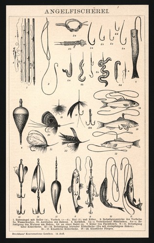 Druck anno 1896 angeln - -,