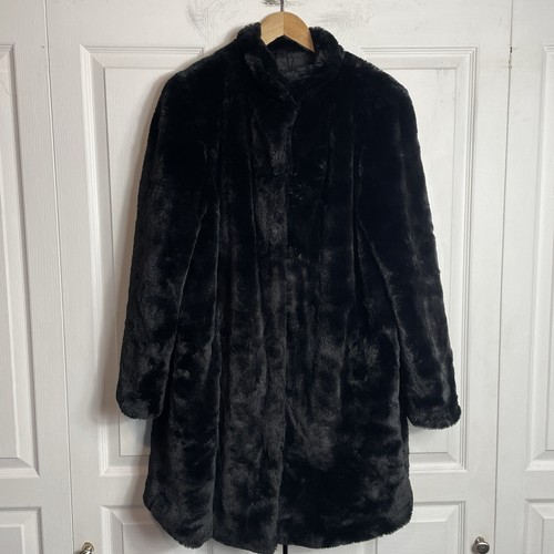 Black faux fur jacket olsen - jacket,