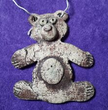 Wand/Tür/Fenster Deko"TeddyBär"Ton Handarbeit Braun Rustikale Massive Ausführung