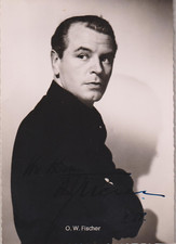 O.W. FISCHER Original Autogramm signierte Irma Postkarte 50er Jahre