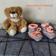 Babyschuhe handgestrickt 6 - handgestrickt, 0-6