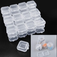 50/100pcs Klare Plastikboxen Schmuck Ohrstöpsel Aufbewahrungskoffer Behälter
