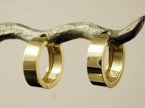 750 gold creolen scharnier - gold,