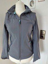 Jacke Softshelljacke mit Kapuze, Gr. XS Grau  türkis Felix Bühler