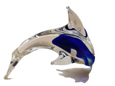 Glas delphin 15cm 10 5cm - glas,