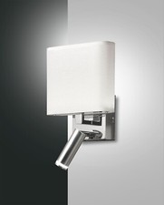 FABAS LUCE LED Wand Lese Leuchte Lampe Vietri 2flg 3432-22-138 chrom weiß