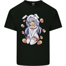 Ostern Anime Mädchen Mit Eier Und Bunny Ohren Herren Baumwolle T-Shirt