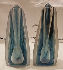 2 Überfangglas Vasen, Entwurf Václav Hanuš/Jizerské Sklo UNION, Böhmen, 1960er