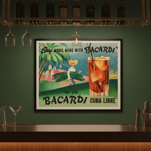 Bacardi rum poster plakat - rum,