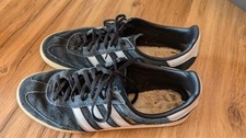 Adidas  Wildleder Handballschuhe -  Größe 43 1/3 Schwarz weiß Modell: Jeans