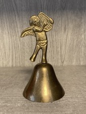 Glocke mit Griff / Motiv: Engel mit Harfe / Material: Messing massiv
