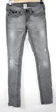 True Religion Julie Seat Damen Jeans Denim Gray Tag Gr.26 W 26,7 L 31,5