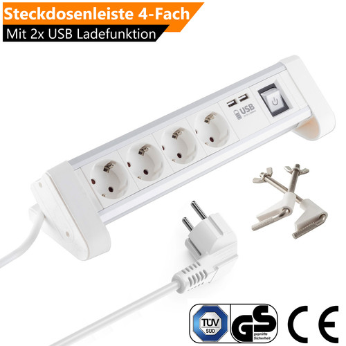 Tischsteckdose mit usb - 2x, &