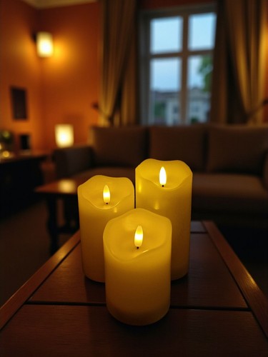 Homemory led kerzen 3er - led,