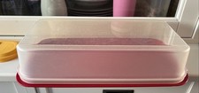 Tupperware Königskuchenbehälter Kasten ca. 38 x 18x 10 cm, Jupiter Tupper Rot