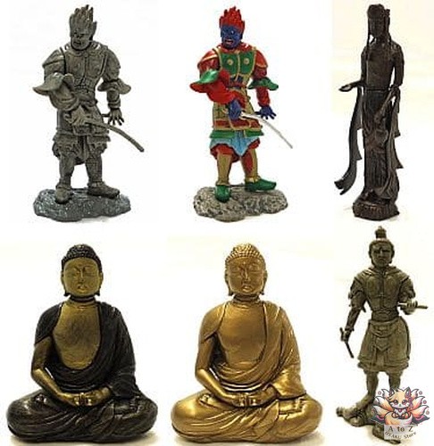 6er set japanische - herz, buddha
