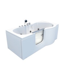AcquaVapore Seniorenwanne mit Tür Whirlpool S12-WP-L Badewanne 170x85cm