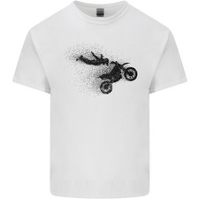 Abstrakt Motocross Rider Geländemotorrad Herren Leichte Baumwolle T-Shirt