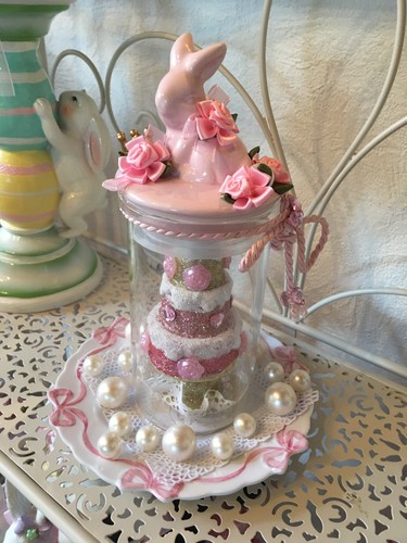 Häschen glas rosa torte - häschen,