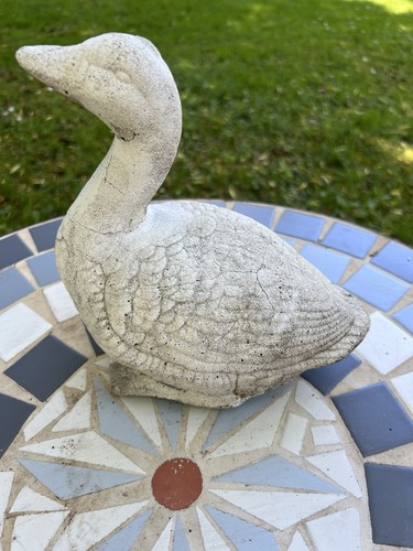 Gans gartenfigur skulptur grau - gans,