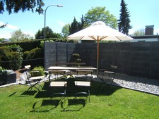 Exklusive 6teilige Gartenmöbelgruppe Kanadische Rotzeder