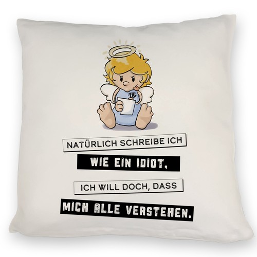 Engel kissen mit - spruch,