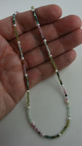 Edelstein kette amazonit - edelstein,