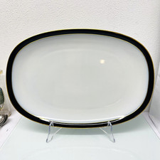 Hutschenreuther Olivia 63 31015 Kobalt Gold große Platte 38 x 25,5 cm