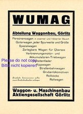 WUMAG Görlitz XL Reklame 1923