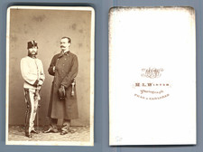Winter, Prag & Carlsbad, German Officer CDV, Vintage Album Visitenkarte, g
