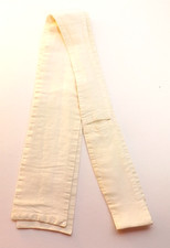 Vintage reine SEIDE Jagd Dressur Stock Krawatte off-white Noppenseide