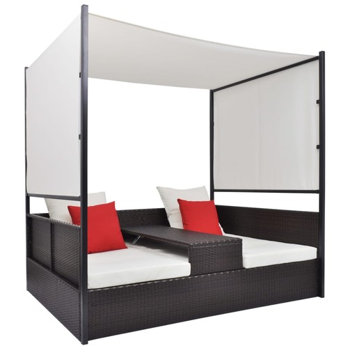 Sonnenliege poly rattan - sonnenliege,
