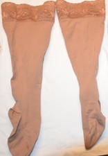 Kompressionsstrümpfe Sigvaris CCL 2 Noppenrand, Zehenlos,  normal, Beige