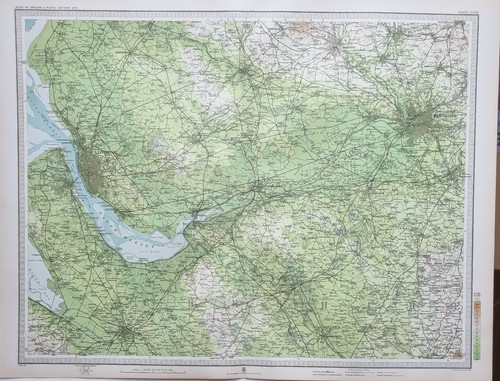 1903 antik landkarte england - antik,