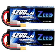 2x Zeee 7,4V 5200mAh 2S Lipo