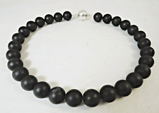 Onyx Kugelkette 14mm Silber