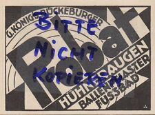 BÜCKEBURG, Werbung 1929, G. König's Probat Hühneraugen-Ballen-Pflaster Fuss-Bad
