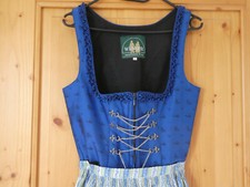 Dirndl von Wenger Gr.38 blau / schwarz guter Zustand mit passender Schürze 