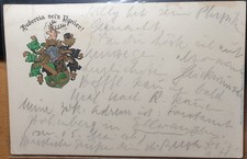 Corps Hubertia Freiburg - 1928 - Wappen / Karte - Studentika