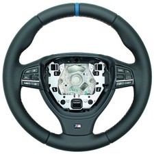 Leder Lenkrad für BMW F01 F07 F10 F11 neu beziehen / bezogen 12 Uhr 