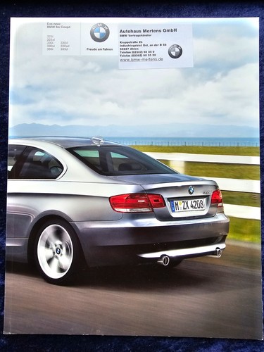 Bmw 3er coupe prospekt 2006 - coupe,