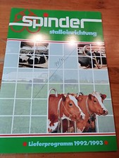 Prospekt Spinder Stalleinrichtung Lieferprogramm 1992/93 Landwirt Traktor KH