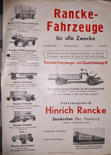 Alte traktor reklame rancke - reklame,