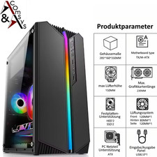 Midi Tower PC Glas Gaming